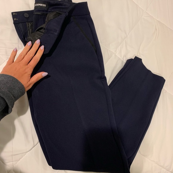 Express Columnist Mid Rise Ankle Pant - Picture 1 of 6